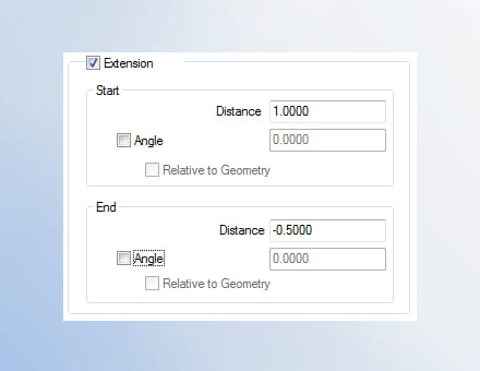 Werkzeugweg kürzen und verlängern