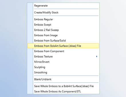 Prägung von BobART Oberflächen