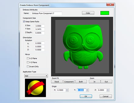 Reliefs aus Komponenten